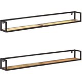vidaXL Stenske police 2 kosa 160 cm trden predelan les Cene