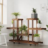  Stalak za cvijeće s kotačima 110x25x78 cm od masivne jelovine | Eponuda.com