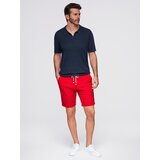 Ombre Men's buttonless polo shirt with classic weave - navy blue | Shoptok.si