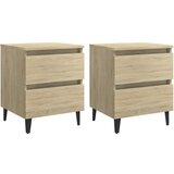vidaXL noćni ormarići 2 kom boja hrasta 40 x 35 x 50 cm od iverice Cijene