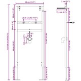  Kupaonski dodatak za montažu Plavi Metal 50 x 17.5 x 136 cm | shoptok.hr