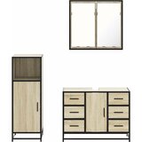  3-dijelni set kupaonskog namještaja boja hrasta sonome drveni | shoptok.hr