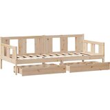  Dnevni krevet s ladicama bez madraca 90x200 cm masivno drvo | shoptok.hr