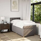  Krevet s oprugama i madracem smeđesivi 90x190 cm od tkanine | shoptok.hr
