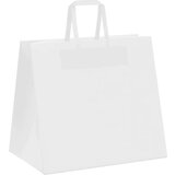  Papirnate vrećice 250 kom s ručkama bijele 32x22x28 cm | shoptok.hr