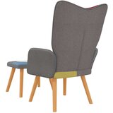  Stolica za opuštanje s osloncem za noge patchwork od tkanine | shoptok.hr