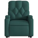 vidaXL Masažni naslonjač na podizanje od tkanine tamnozeleni | shoptok.hr