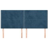  Posteljno vzglavje 4 kosa temno moder 90x5x78/88 cm žamet, (20933244) | Shoptok.si