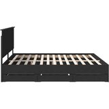  Krevetna konstrukcija Crna 200 x 200 cm Inženjersko Drvo | shoptok.hr