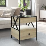  Stolić s beskonačnim LED svjetlima boja hrasta 40 x 40 x 51 cm | shoptok.hr