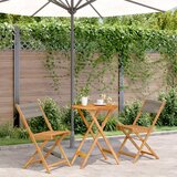  3-dijelni bistro set od polipropilen i masivnog drva sivi | shoptok.hr