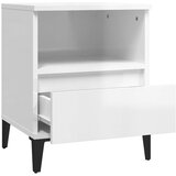  Nočne omarice 2 kosa visok sijaj bele 40x35x50 cm, (20672423) | Shoptok.si
