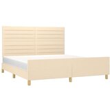  Za krevet s uzglavljem krem 160 x 200 cm od tkanine | shoptok.hr