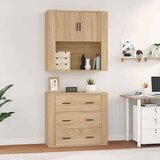  Visoka komoda hrasta sonome od konstruiranog drva | shoptok.hr