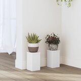 vidaXL Stojalo za rastline 2 kosa belo 10x10x18 cm inženirski les cene