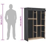  Ormar s 3 razine od tkanine 110 x 40 x 170 cm sivi | shoptok.hr