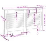  Pokrov za radijator bijeli 152 x 19 x 81,5 cm MDF | shoptok.hr