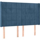  Uzglavlje tamnoplavo 147x16x118/128 cm baršunasto | shoptok.hr