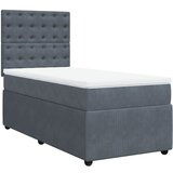 Maison Chic Box spring postelja - Vzmetna postelja z vzmetnico temno siva 90x200 cm žamet SL16903, (21894978) | Shoptok.si