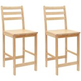  Trpezarijske stolice 2 pcs Prirodna 40 x 47,5 x 99,5 cm | Eponuda.com
