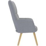 vidaXL Stol za sproščanje svetlo sivo blago | Shoptok.si