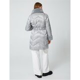 Koton Long Puffer Coat Belted Faux Für Detailed With Pocket | Shoptok.si