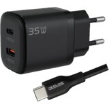 Redline Punjač sa USB-C kablom, 2 x USB-C, 35W - GL35CC+CC1M(60W) | shoptok.hr