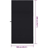 vidaXL Športne brisače 2 pcs Črna 200 x 100 cm Poliester in poliamid | Shoptok.si