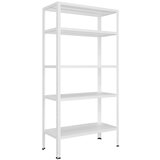 Metalna polica crosser 180 x 90 x 30 cm 5 x 70 kg - bela Cene