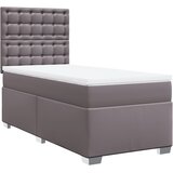  s oprugama i madracem sivi 90 x 190 cm od umjetne kože | shoptok.hr
