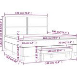  Krevet s oprugama i madracem plavi 180x200 cm od tkanine | shoptok.hr
