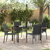  Vrtni set za objed 5 pcs Crna Čelik s prahom | shoptok.hr