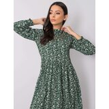 Fashion Hunters SUBLEVEL Dark green floral dress | shoptok.hr