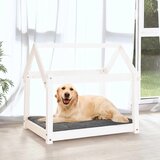 Krevet za pse bijeli 81 x 60 x 70 cm od masivne borovine | Eponuda.ba