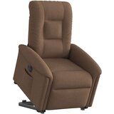  Električni naslanjač s funkcijo vstajanja rjavo blago, (21824680) | Shoptok.si