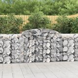 vidaXL obokana gabionska košara 20 kos 300x50x100/120cm cinkano železo | Shoptok.si