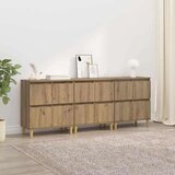  Komode 3 pcs Umjetnički hrast 60 x 35 x 70 cm Konstruirano drvo | shoptok.hr