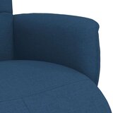  Naslanjač z naslonom za noge modro blago | Shoptok.si
