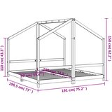 Okvir za dječji krevet bijeli 2x(90x190) cm masivna borovina | shoptok.hr