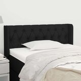  Vzglavje z ušesi črno 103x16x78/88 cm blago, (20739537) | Shoptok.si