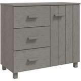 vidaXL komoda svetlo siva 90x40x80 cm trdna borovina | Shoptok.si