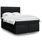 Maison Chic Box spring postelja - Vzmetna postelja z vzmetnico črna 160x200 cm blago SL23861, (21879381) | Shoptok.si