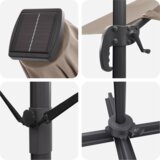  Kantilever Roma Suncobran s LED-ima Taupe 352x251x265 cm Aluminij | shoptok.hr