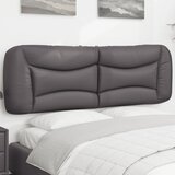 vidaXL Vzglavna stranica siva 160 cm umetno usnje Cene