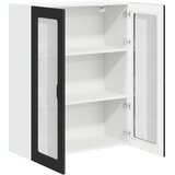  Zidni stakleni ormarić Lucca Crna 80 x 31 x 100 cm | shoptok.hr