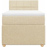  Krevet s oprugama i madracem krem 90 x 200 cm od tkanine | shoptok.hr