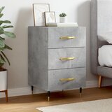 vidaXL Nočna omarica betonsko siva 40x40x66 cm inženirski les | Shoptok.si