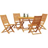  Vrtni set za objed 5 kom. Smeđa Čvrsto drvo akacije | shoptok.hr