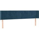  Uzglavlje s ušima tamnoplavo 183x16x78/88 cm baršunasto | shoptok.hr