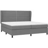  Krevet s oprugama i madracem tamnosivi 200 x 200 cm od tkanine | shoptok.hr